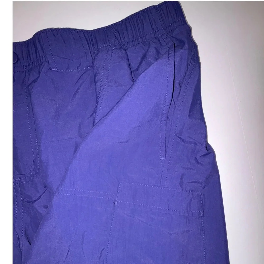 Columbia‎ Men's Purple Nylon Cargo Shorts Elastic Waist Size XL